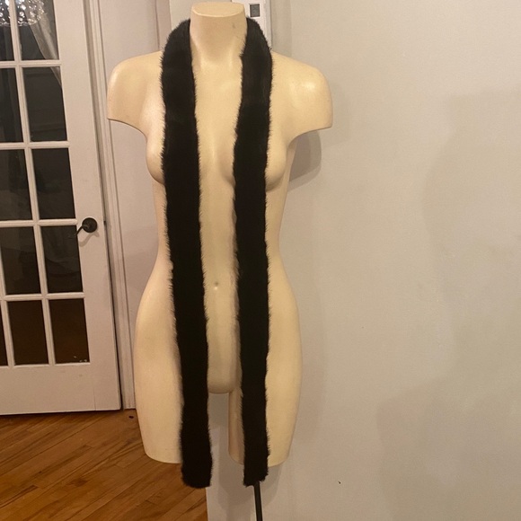 Vintage mink long Thin fur scarf - Picture 5 of 8
